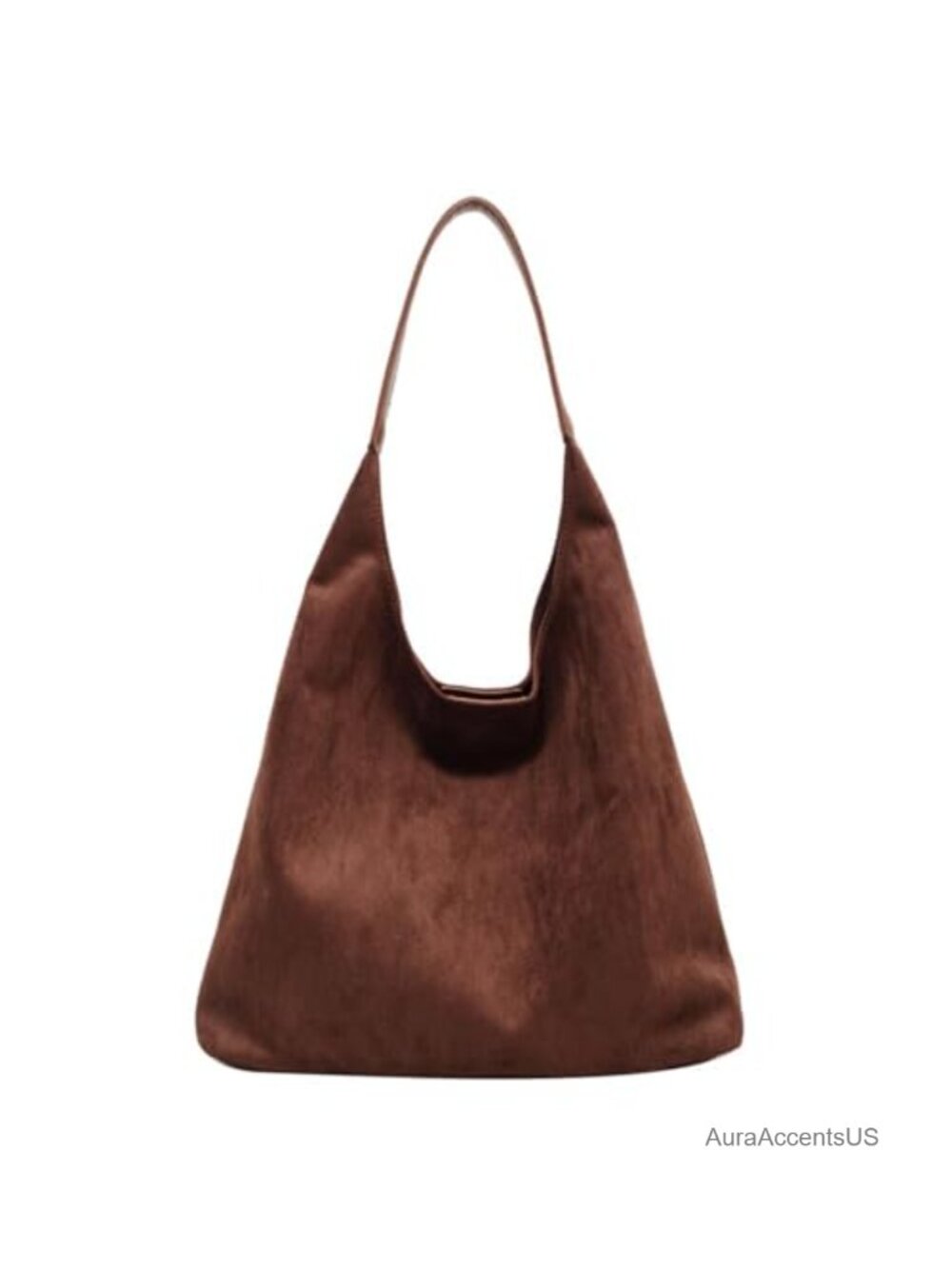 Faux Suede Slouchy Hobo Tote Bag for Women Work Office Shoulder Purse